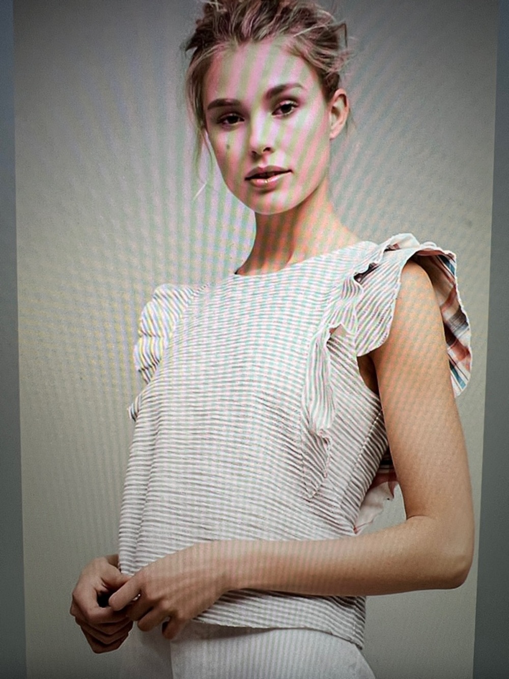 Anthropologie Flutterwork Tee